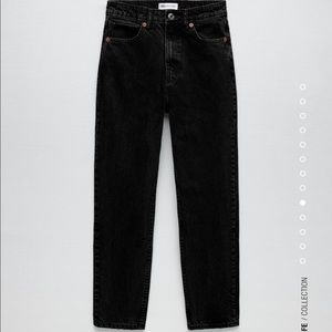 Zara Mom Fit Jeans (Black)